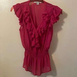 Forever 21 L sheer pink sleeveless top